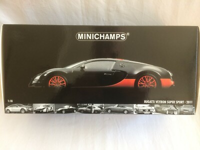 ミニカー MINICHAMPSBugattiVeyron Super Sport 2011 Minichamps 1.18 Scale Bugatti Veyron Super Sport Carbon / Orange
