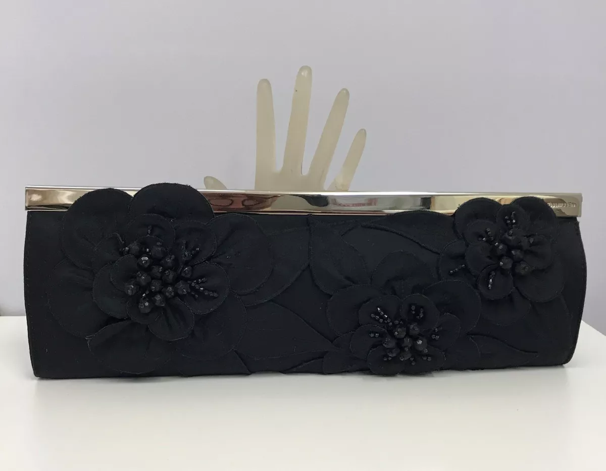 Karen millen black cheap clutch bag