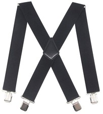 Mens 2 Inch Wide Suspenders Heavy Duty Strong Clips Adjustable Elastic Braces...