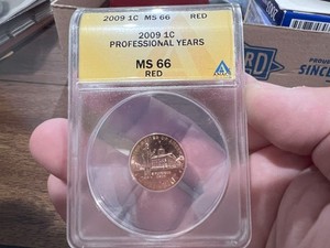 2009-P ANACS MS66 Red Professional Years Lincoln Cent Penny