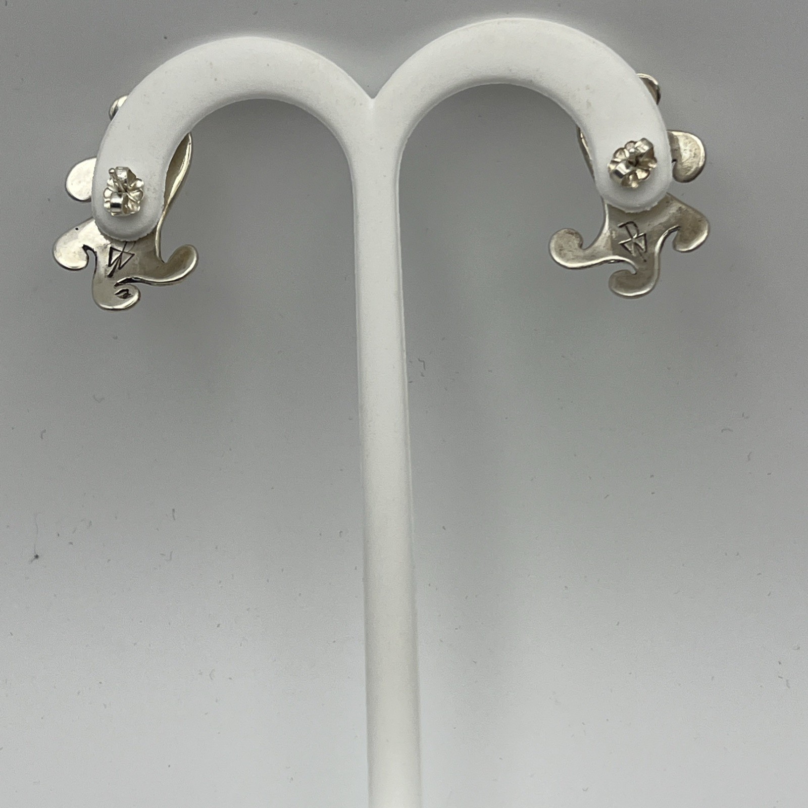 Sterling Silver Freeform Post Earrings - image 2