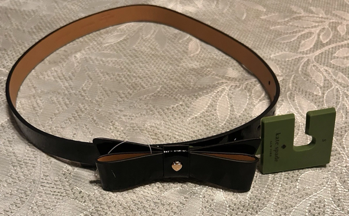 Kate Spade New‎ York Womens 0.75 Inch Bow Belt Black Leather Small NWT kate spade new york Bow Leather Belts for Women for sale | eBay main image 4