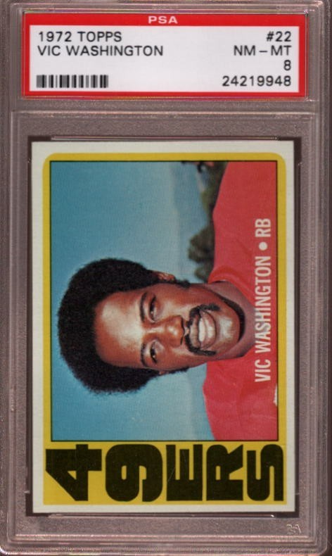 1972 Topps TOPPS #22 Vic Washington front