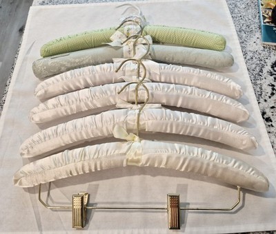 Crabtree And Evelyn And Unbranded Padded Satin Dress Hangers Lot Of 6
