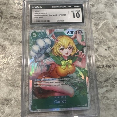 CGC 10 Carrot SR OP08-023 2024 One Piece | eBay