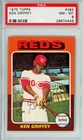1975 Topps Ken Griffey baseball card, graded NM-MT 8, #284 in the set Reds