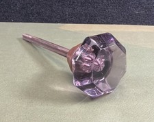 Pomello porta recupero ottone vetro manganese vetro ametista viola antico periodo