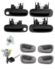 Interior Exterior Door Handle Set W Lock Cylinder Key For 98-02 Prizm Toyota Interior Exterior Door Handle Set W Lock Cylinder Key For 98-02 Prizm Toyota