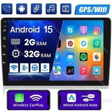 9inch Double 2 Din Car Stereo Radio Android 15 Carplay Bluetooth GPS Navi Wifi