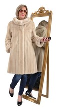 US5746 REAL MINK FUR COAT FEMALE RANCH MINK J...
