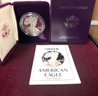 1988 S American Eagle Silver $1 Proof Coin U.S. Mint Original Box & COA