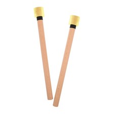 1 Pair Wooden Drumsticks with Rubber Tips - Quiet Bass Drum Mallets - Practice