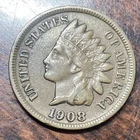 1908-S Indian Head Penny 1c One Cent San Francisco US Coin - KEY DATE!