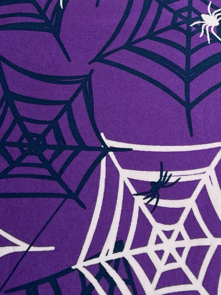 LuLaRoe Leggings TC2 Alto Curvilíneo 2 HALLOWEEN Divertido PÚRPURA ARAÑA MUERTA WEB Insecto Foto 3 de 4