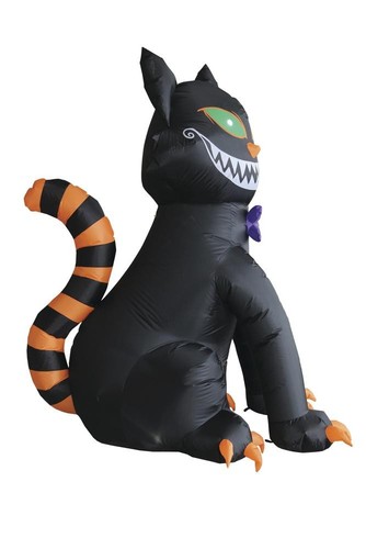 6' LED Espeluznante Sonriente Gato Negro Halloween Inflable Exterior Vacaciones Decoración - Imagen 3 de 11