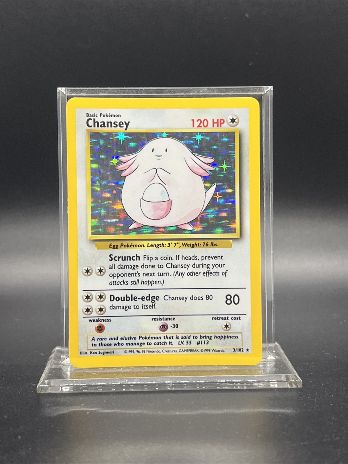 Chansey 003/102 Base Set Holo - MOD PLAY (A)- Pokemon