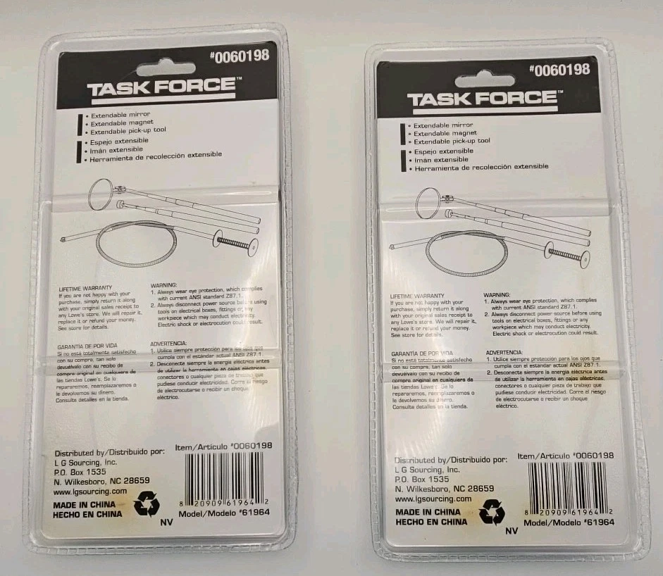 3 Pack Pick Up Tool Set Extendable Magnetic Flexible Grabber Claw Mirror LOT 2 - Image 2 of 2