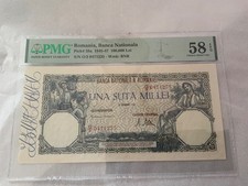 1945-47 100000 lei ROMANIA,BANCA NATIONALA PMG 58