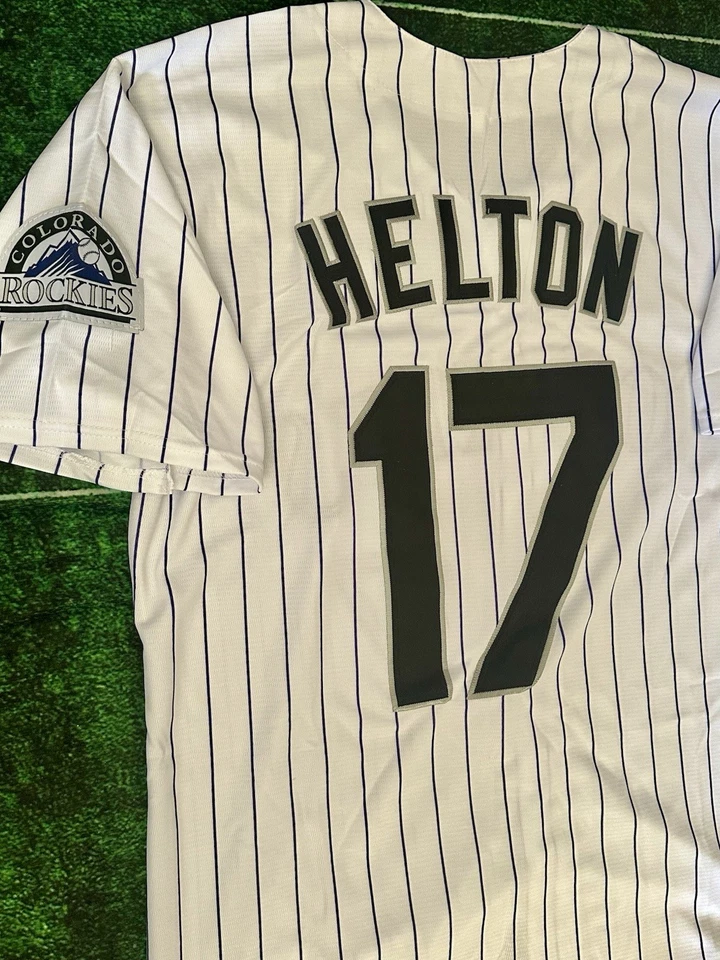 TODD HELTON 科罗拉多落基山脉 Majestic Home Throwback 棒球球衣 L 码 — 第 2/4 张图片