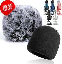 Blue Yeti Pop Filter 2PCS Foam Windscreen Mic Cover for Yeti Pro
