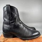 Tecovas The Dean Mens 10.5 D Black Calfskin Leather Zipper Cowboy Boots