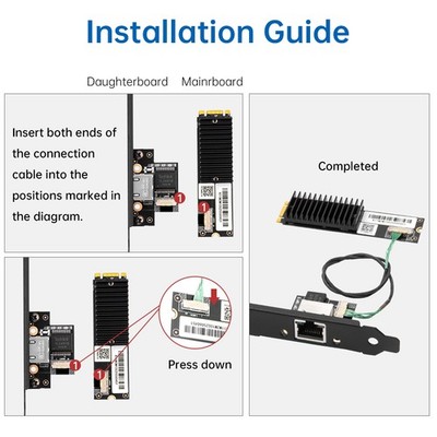 10GbE Network Card, Key B+M M.2 AQC113 to RJ45 Ethernet Adapter