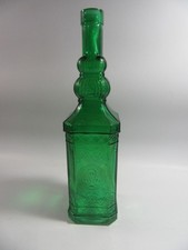 Vintage Emerald Green  Bottle /  Decanter 1970s . 30cm high .