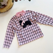 Vintage Royal Deb Scottie Dog Pink Mock Neck Shirt • Made in USA | Size 6