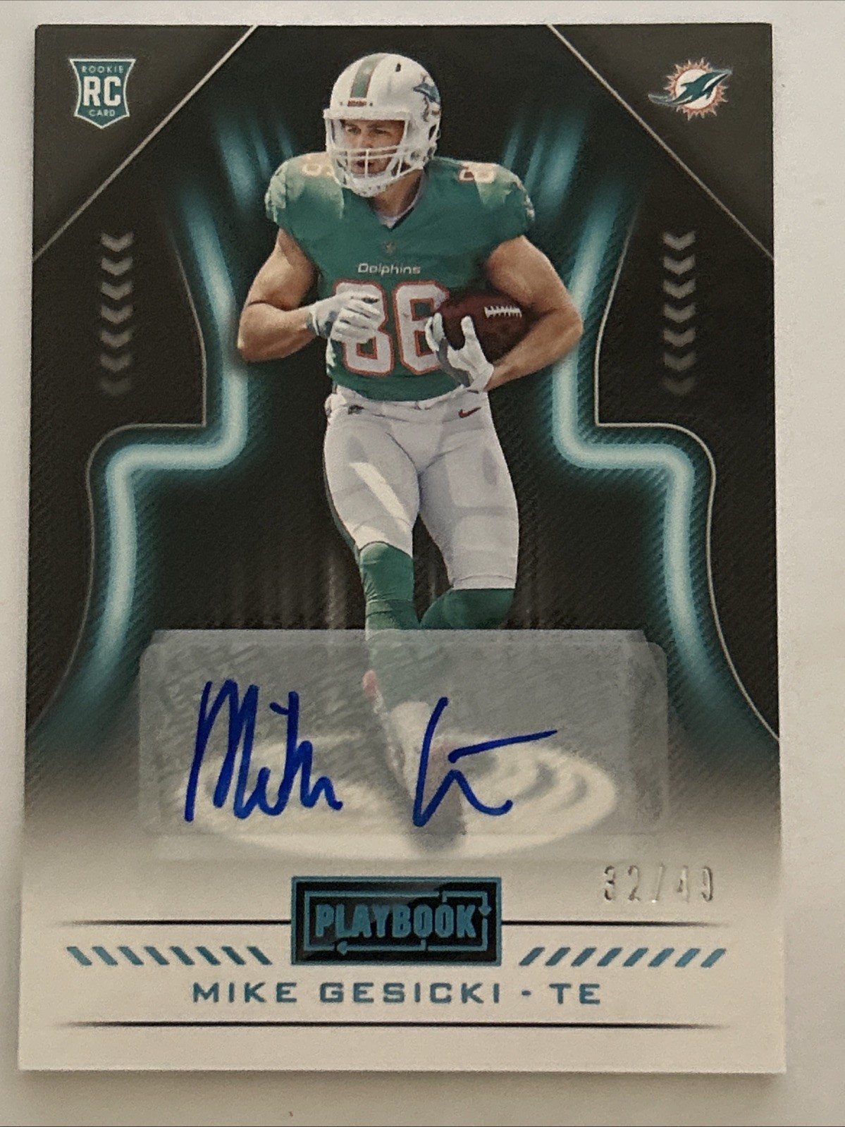 2018 Panini Playbook - Rookies Mike Gesicki #145 Signatures Platinum /49