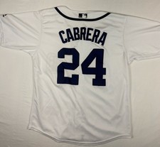Majestic Miguel Cabrera #24 Detroit Tigers Authentic Jersey Size Youth Large