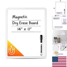 Convenient Magnetic 14 x 11 Dry Erase Board with Marker - Easy Mount Solution
