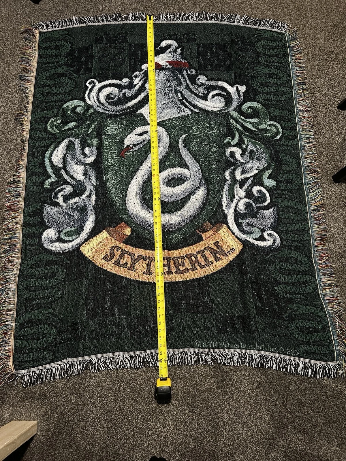 Harry Potter Slytherin Woven Tapestry Throw Blanket 48" x 60"