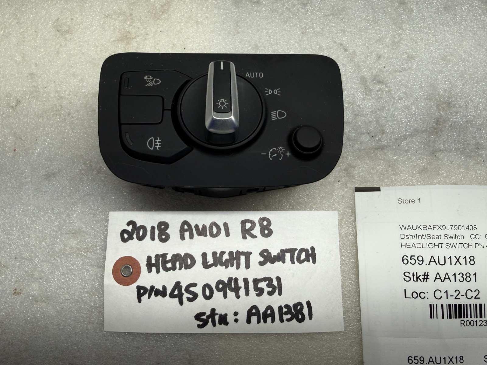Audi R8 2017-2023 Headlight switch P/N 4S0941531