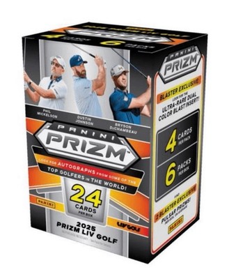 2025 Panini Prizm LIV Golf Factory Sealed 6 Pack Blaster Box 24 Cards Sealed