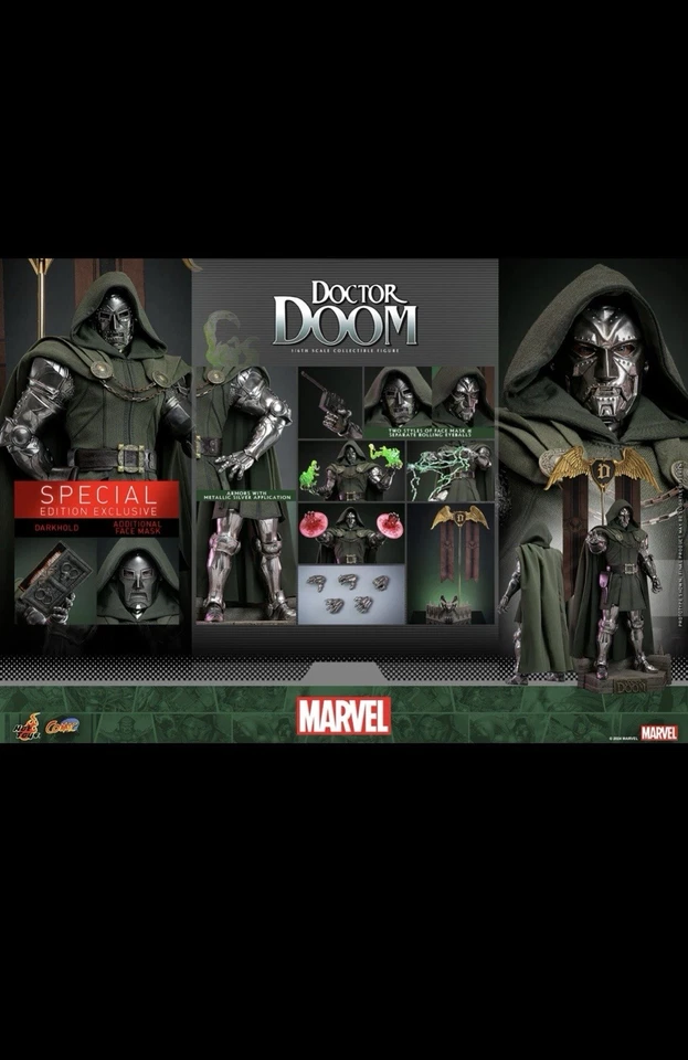 Hot Toys Marvel Comics Doctor Doom CMS022 1/6 Sideshow Disney Secret Wars Downey - Imagem 4 de 4