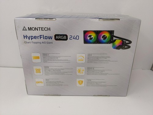 Montech Hyperflow Argb 240 - Aio Cpu Liquid Cooler, Intel & AMD Compatible - Afbeelding 6 van 8