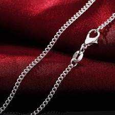 Real Solid Sterling Silver Diamond Cut Rope Chain Mens Boys Bracelet or Necklace