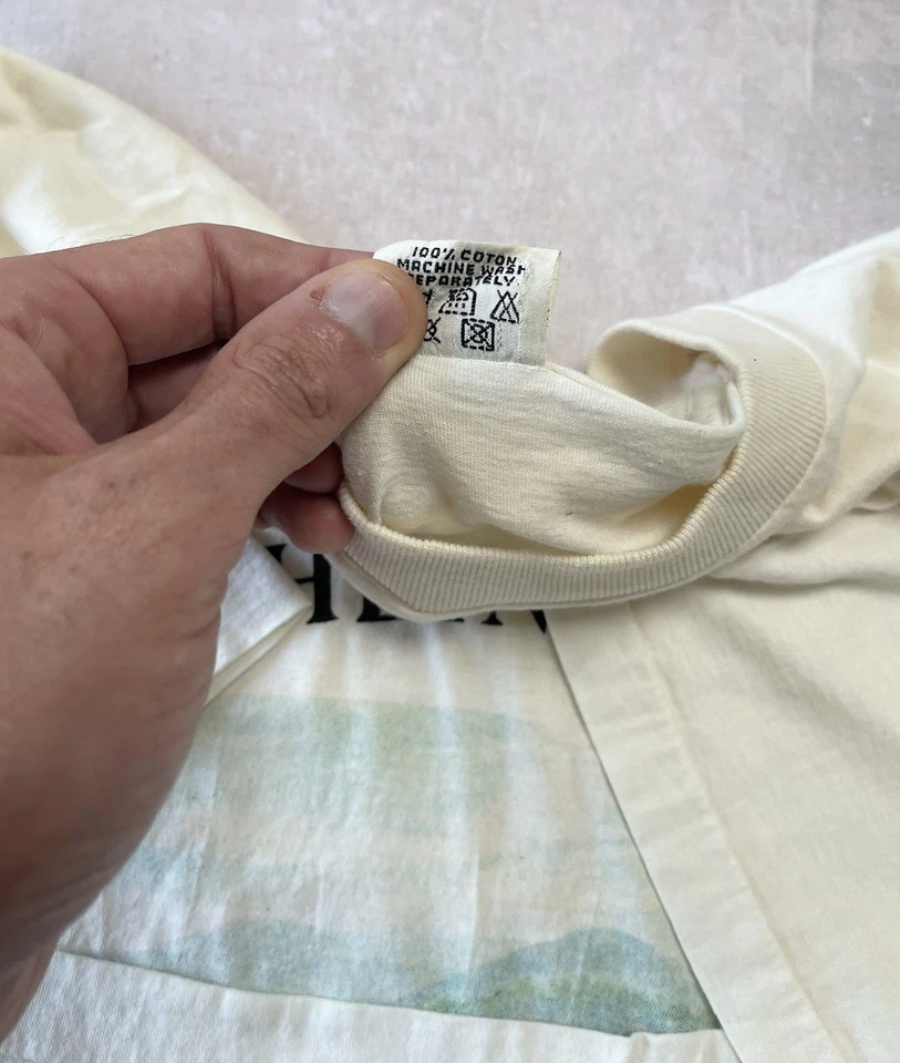 Camiseta de arte de destino Suiza vintage de los 80 Rheinfall Schlossli vale la pena (talla L) Foto 3 de 4