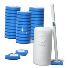 Disposable Toilet Brush with 32 Refills, Wall-Mounted Toilet Bowl 1 32 Refills