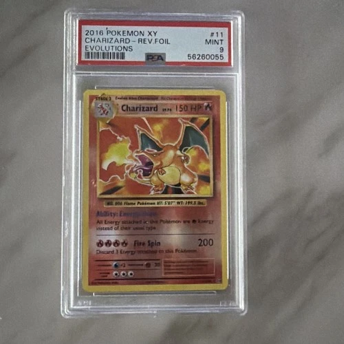 PSA 9 Mint Charizard #11 Holo 2016 Pokemon XY Evolutions 11/108