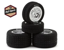 1RC (1RC5529) - Pre-Mounted 1/18 Midget Hoosier Tires (Chrome) (4) (F/R)