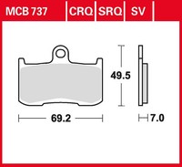 Trw Bremsbelag Sinter Racing Abe (FüR: Indian Springfield 1811 Abs 16-20 Vorne )