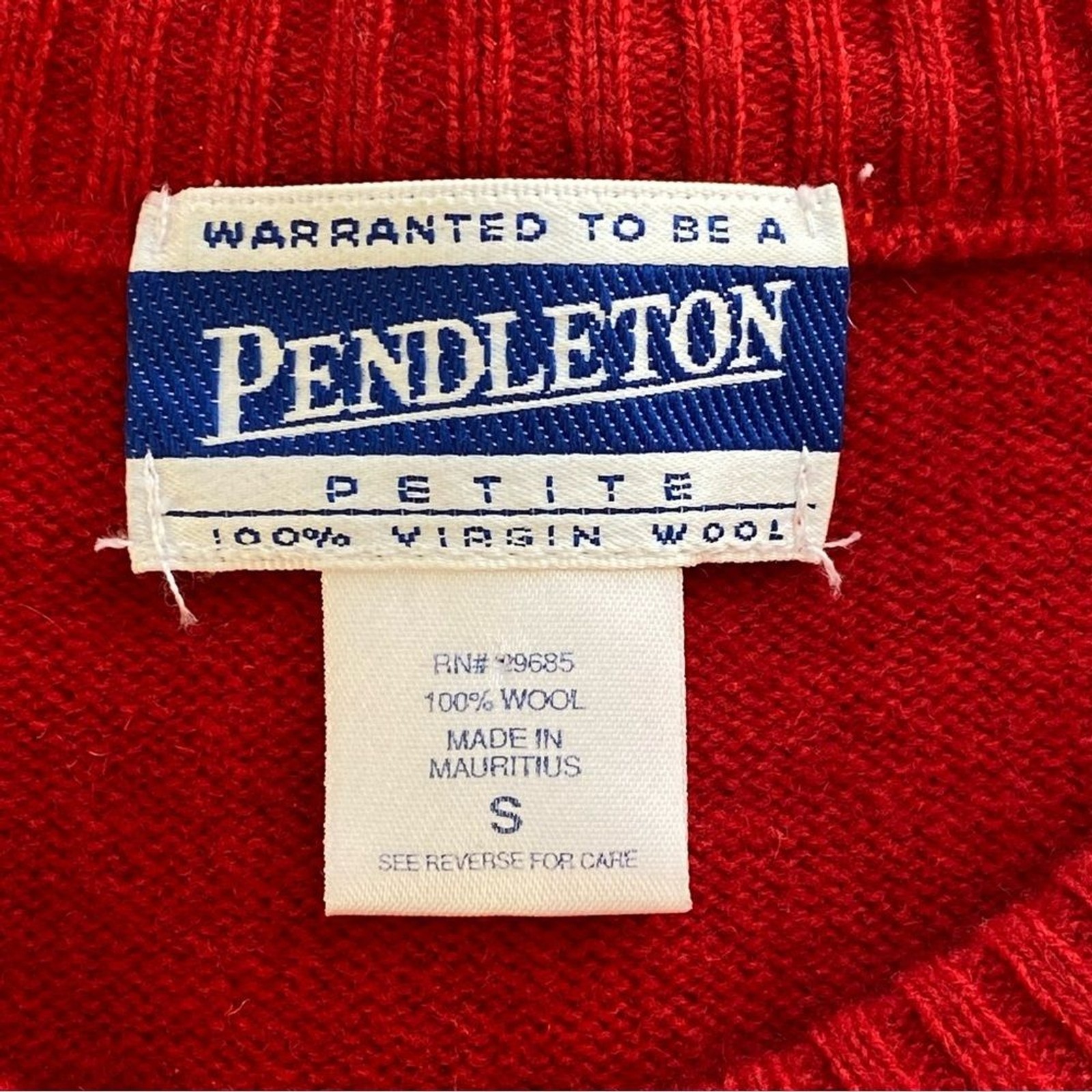 Pendleton Red Virgin Wool Button Down Grandma Sca… - image 11