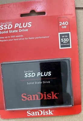 SanDisk SSD PLUS 240GB 2.5in Internal SSD, Black, Up to 530MB/s Read