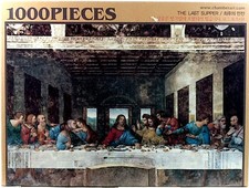 The Last Supper Leonardo da Vinci Premium 1000 pc 28" X 20" Chamber Art Puzzle