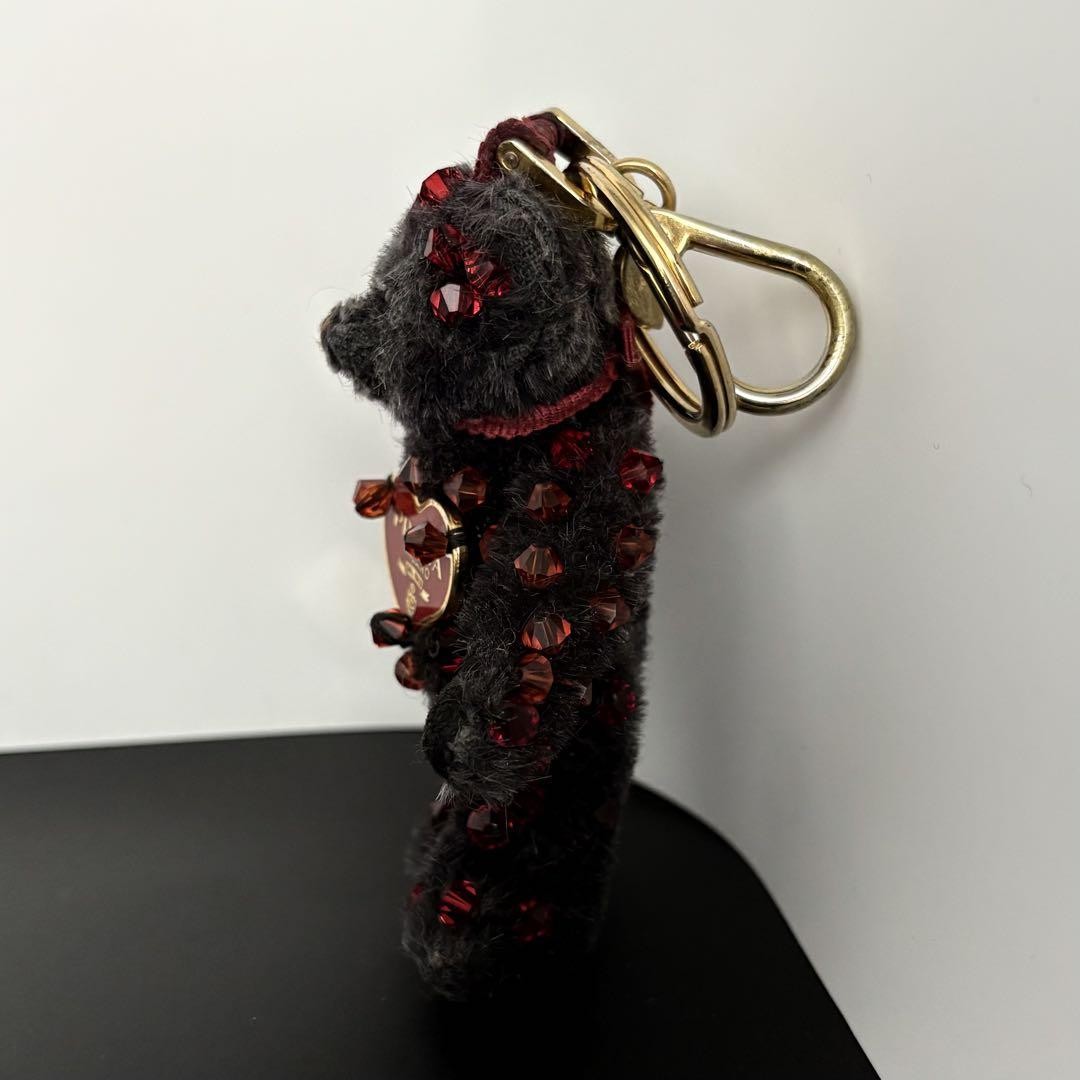 PRADA Key Ring Keychain Bag Charm Bear NERO Black Authentic thumbnail 4