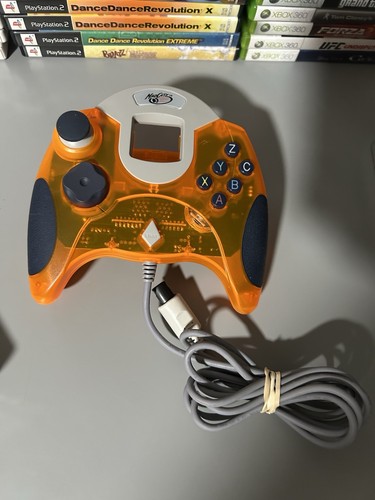 Clear ORANGE Mad Catz Controller Control Dream pad for Sega Dreamcast