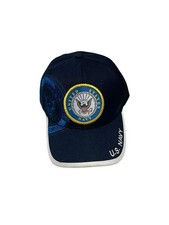 United States Navy Adjustable Hat Official Original w/ Emblem Shadow/Embroidery