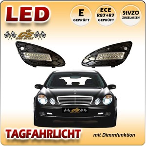 STOßSTANGE GITTER LINKS RECHTS SATZ SET CHROM FÜR MERCEDES E KLASSE W211