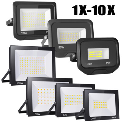 10W 20W 30W 50W 100W LED Fluter Außen Strahler Scheinwerfer Garten Leuchte Lamp
